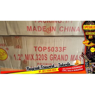 Kembang Api Cake TOP Grand Master 320s 1,2"+1,5" [Mix Fan]